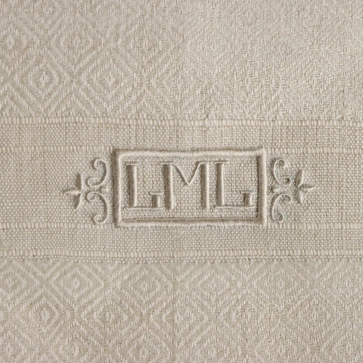 Set of Encrypted Towels Linen Flander Italy 39 x 25 In