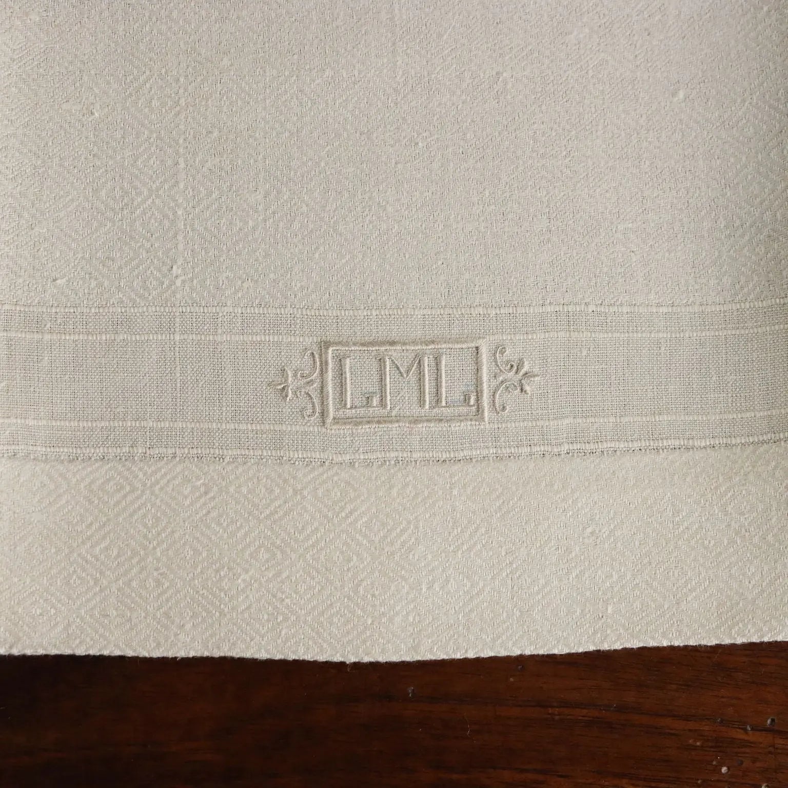 Set of Encrypted Towels Linen Flander Italy 39 x 25 In