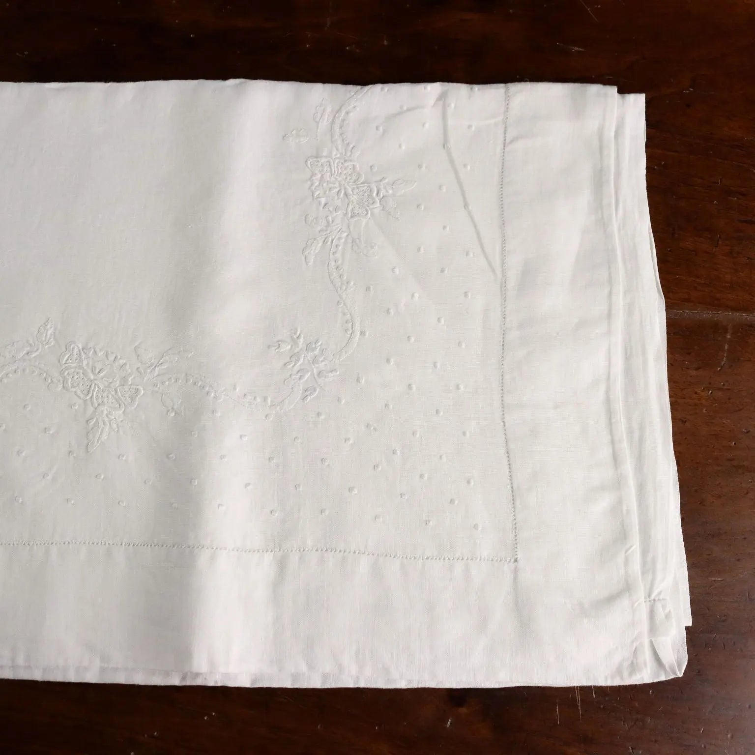 Double Bed Sheeth Linen 2 Pillowcases Second Hand 90 x 103 In