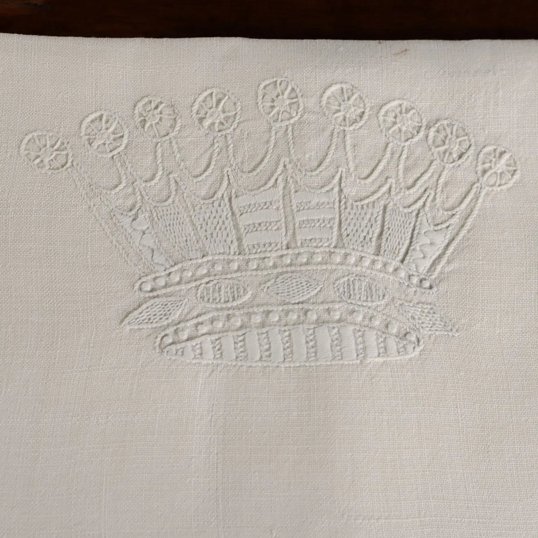 Large Linen Pillowcase Full Stitch Italy 34 x 22 In