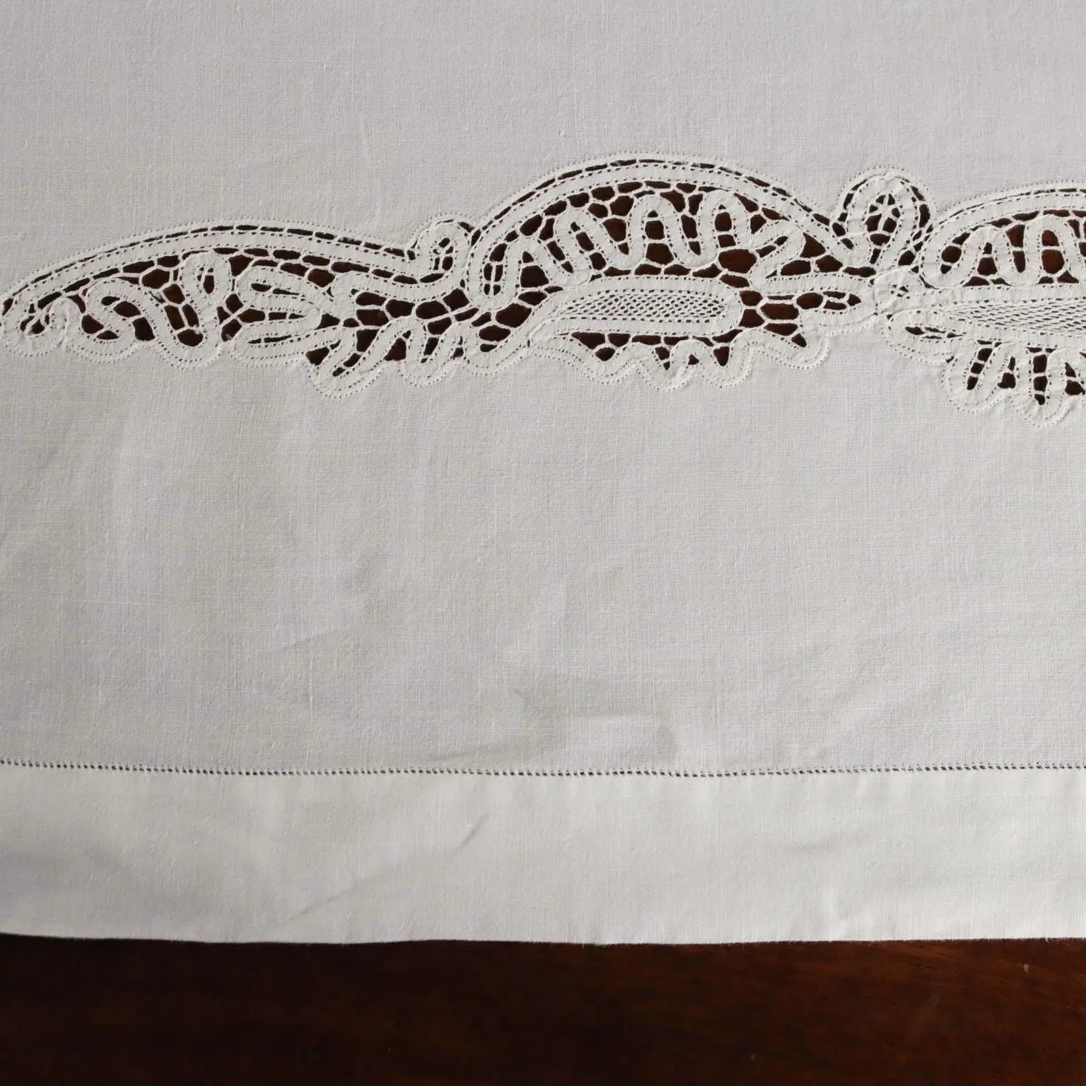 Double Bed Sheet with 2 Pillowcases Handmade 90 x 109 In