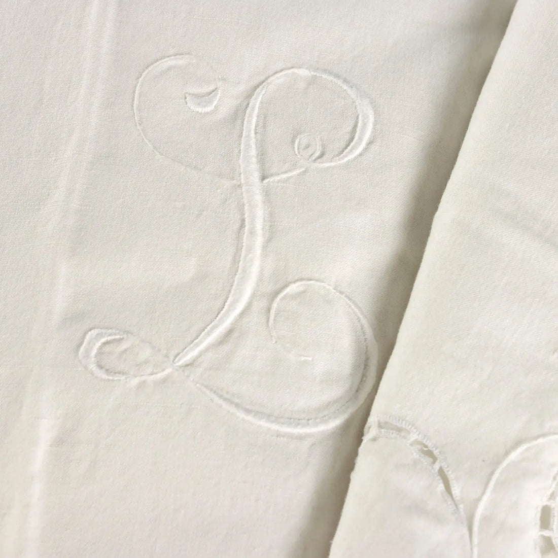 Double Bed Sheeth Linen Handmade Embroidery 93 x 89 In