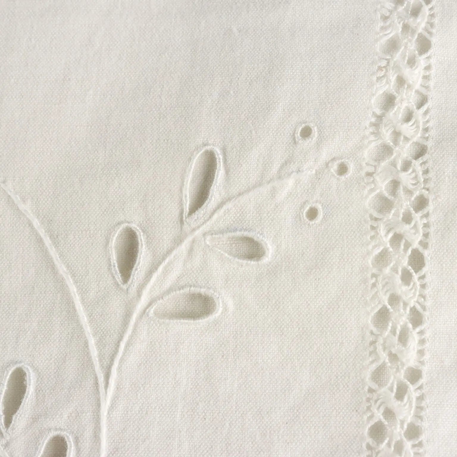 Double Bed Sheeth Linen Handmade Embroidery 93 x 89 In