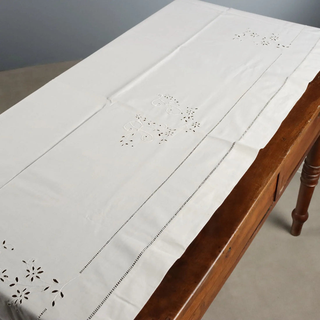 Double Bed Coverlets Linen Handmade Second Hand 90 x 27 In