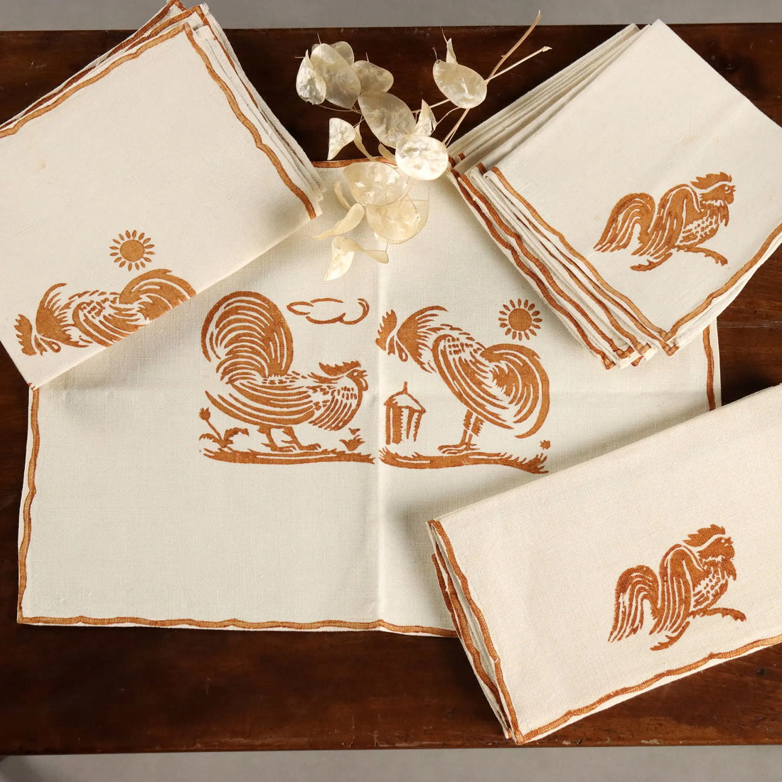 Pascucci Placemats and Napkins Set Linen Second Hand Italy