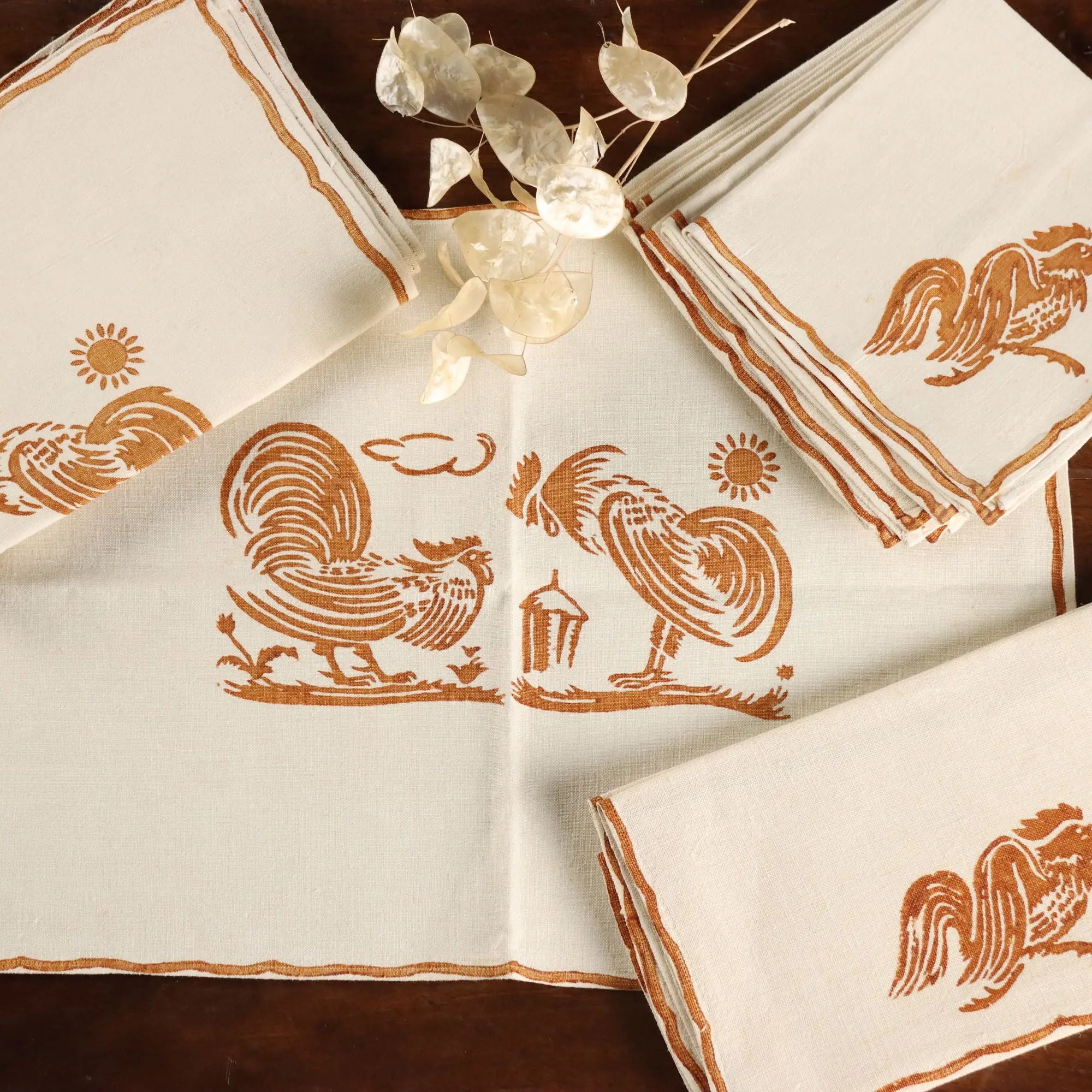 Pascucci Placemats and Napkins Set Linen Second Hand Italy