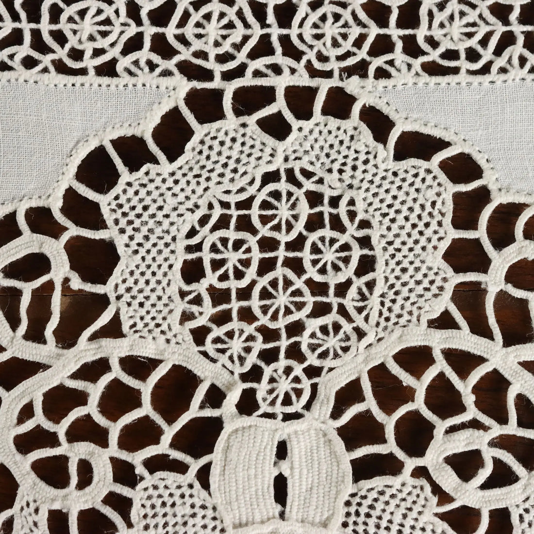 Linen Tablecloth with 10 Napkins Handmade Second Hand Italy