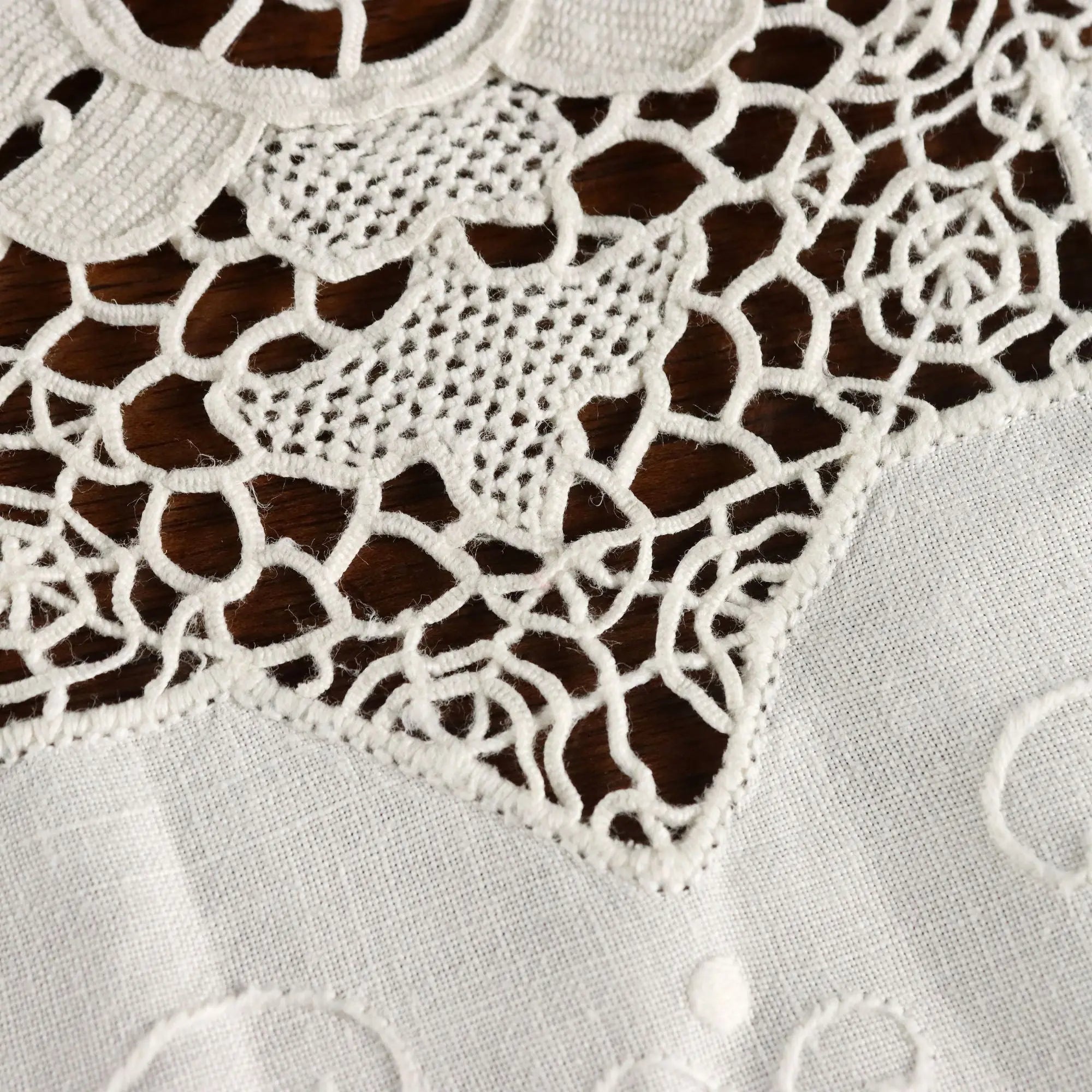 Linen Tablecloth with 10 Napkins Handmade Second Hand Italy