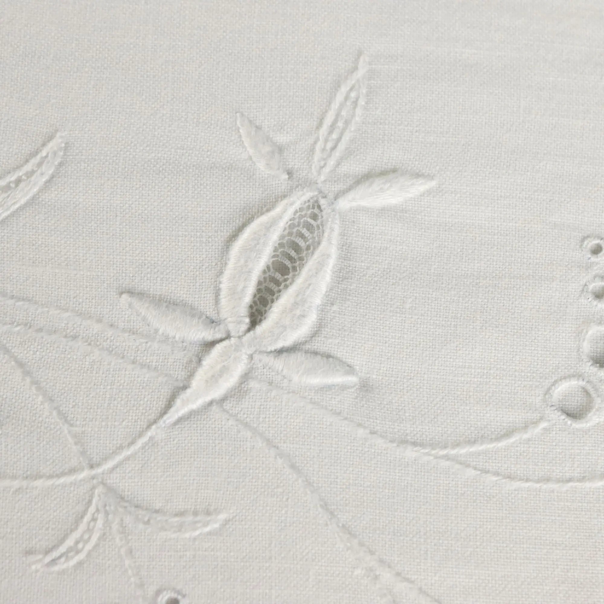 Linen Double Bed Coverlet Full Stitch Second Hand Italy