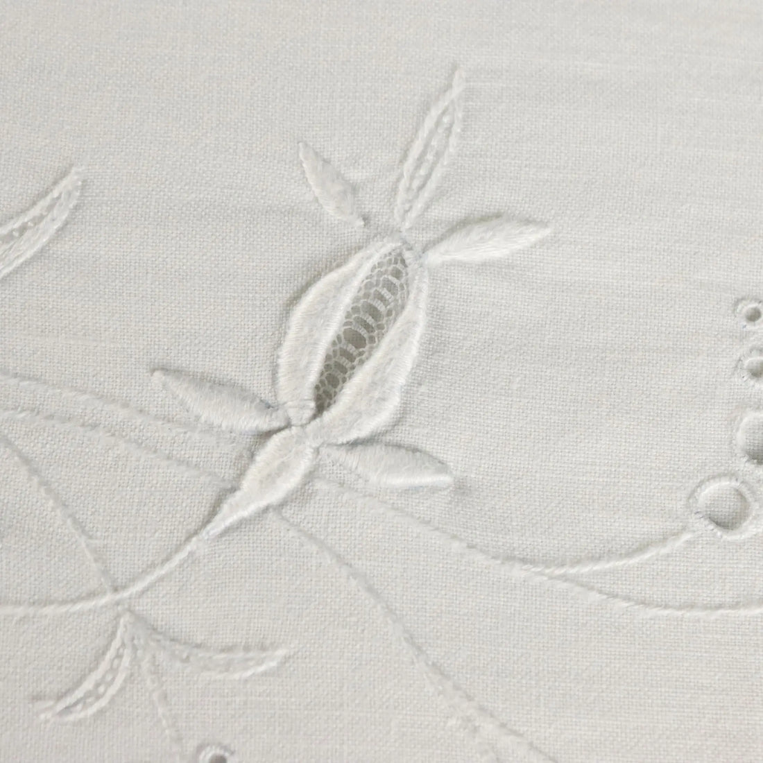 Linen Double Bed Coverlet Full Stitch Second Hand Italy