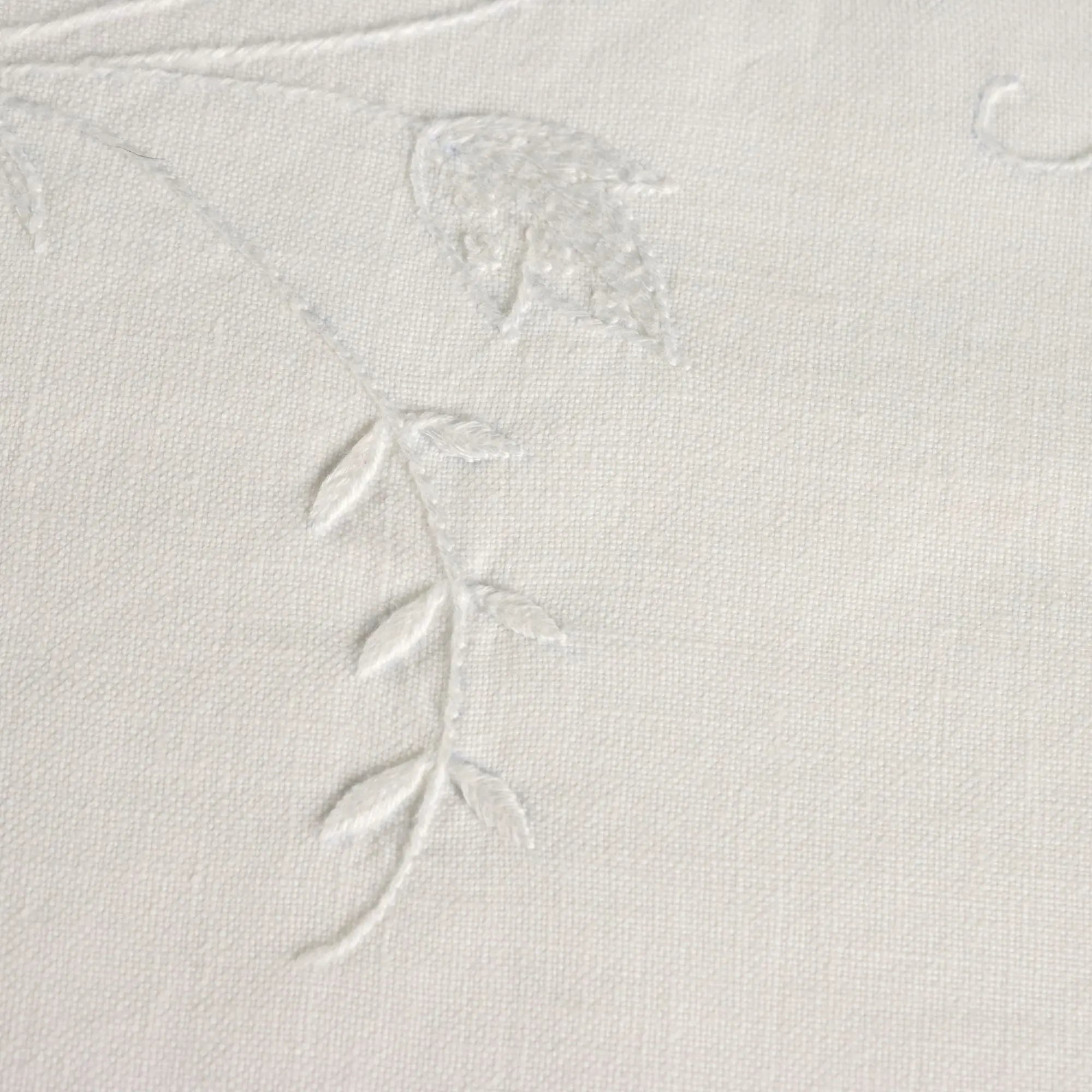 Linen Double Bed Coverlet Full Stitch Second Hand Italy