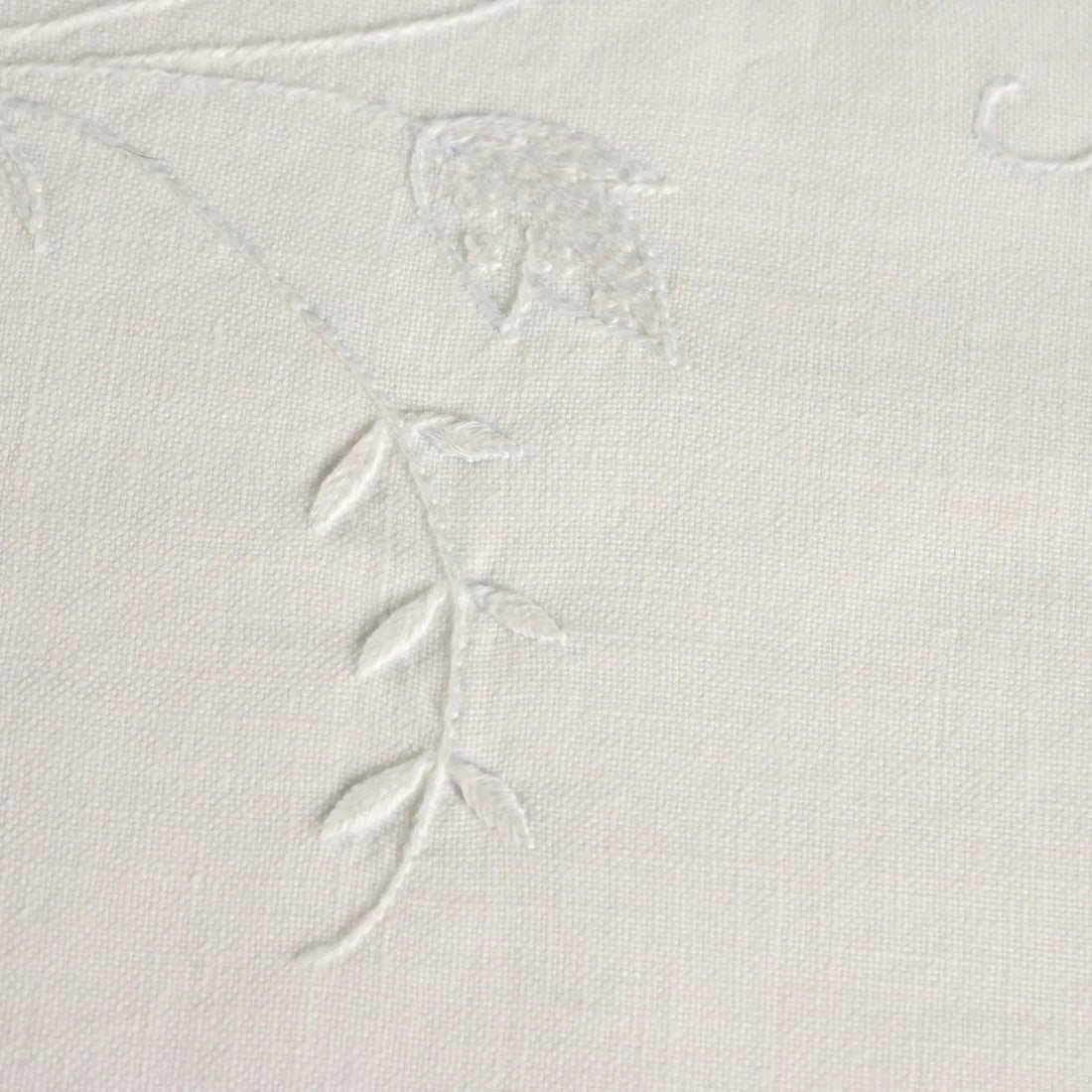 Linen Double Bed Coverlet Full Stitch Second Hand Italy