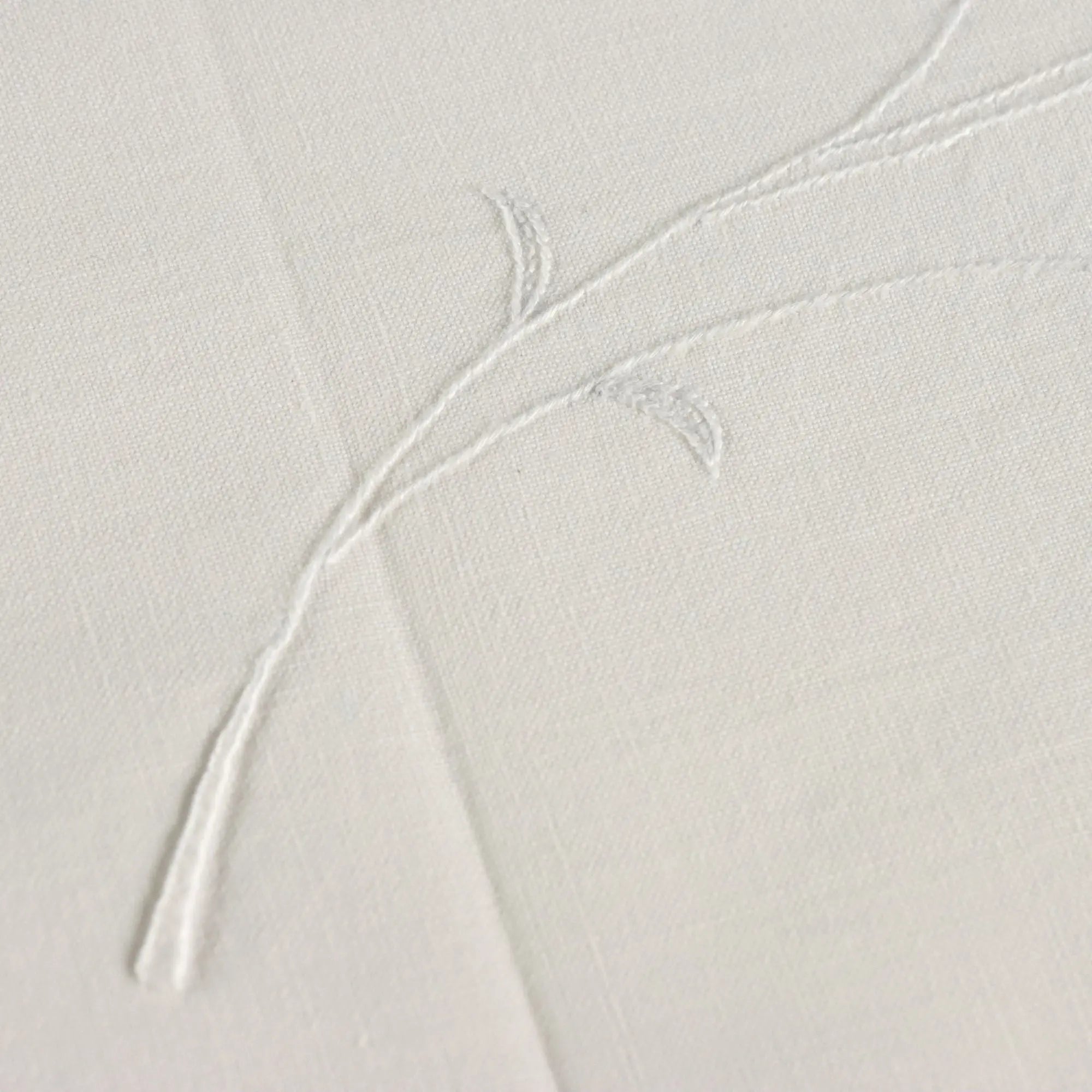 Linen Double Bed Coverlet Full Stitch Second Hand Italy