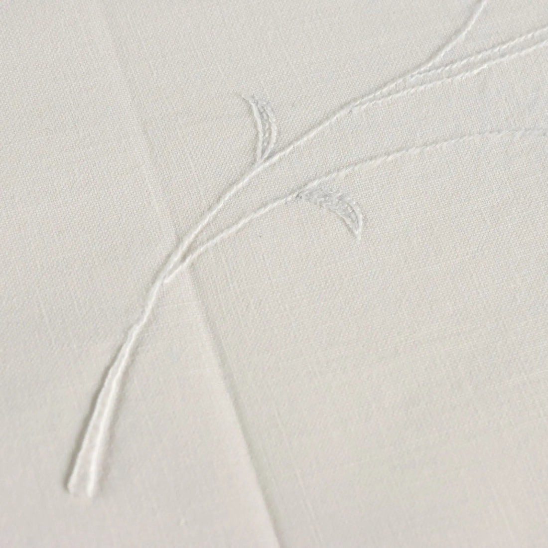 Linen Double Bed Coverlet Full Stitch Second Hand Italy