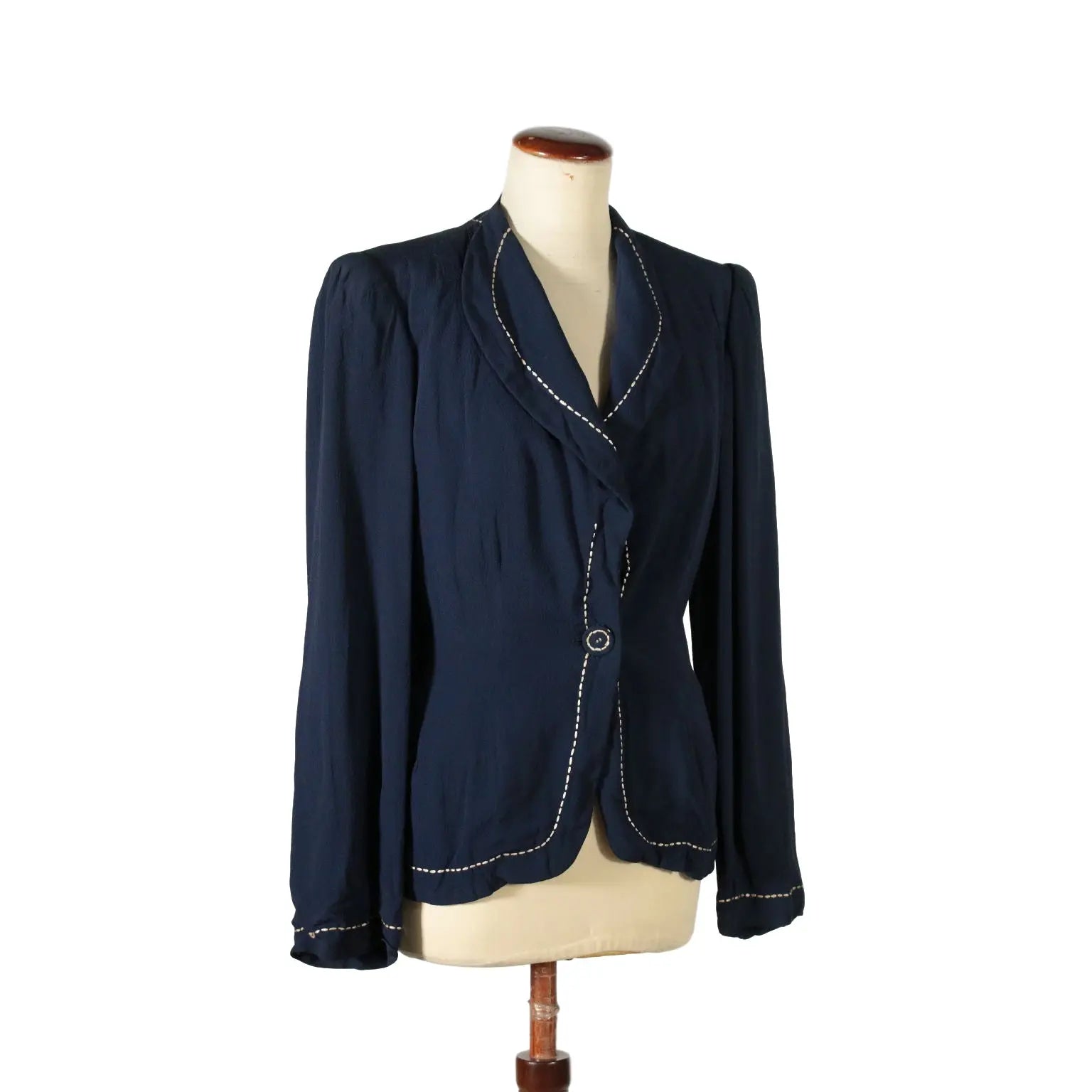 Vintage Blue Jacket Milan Italy 1960s - Size S | Clothing & House Linens | Vintage