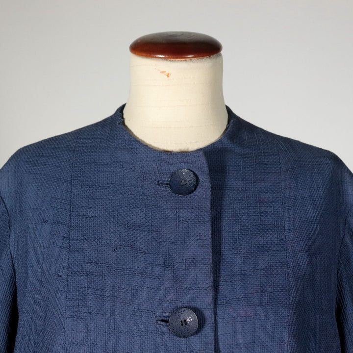 Vintage Blue Coat Fabric Italy 1950s | Clothing & House Linens  Vintage