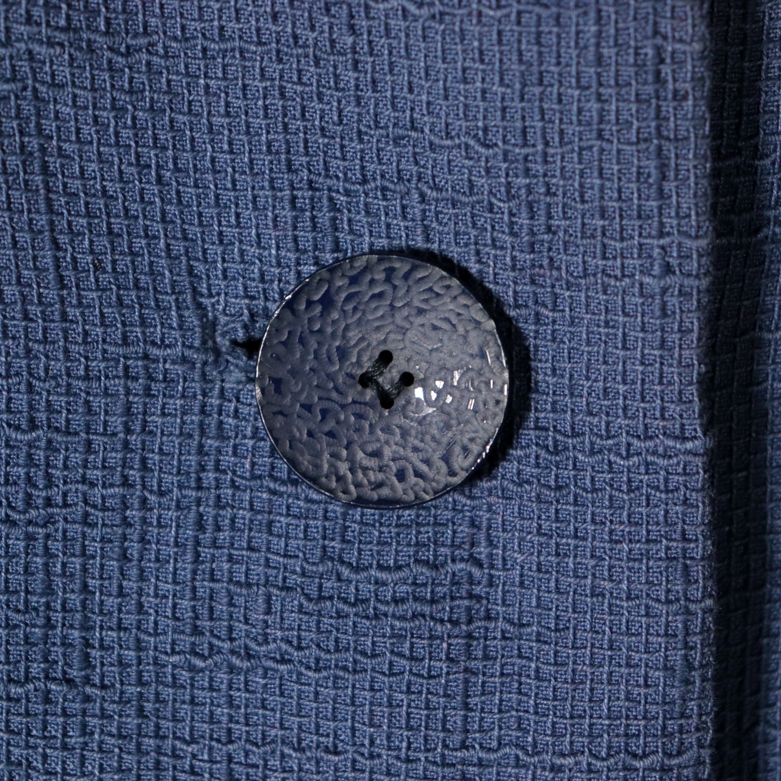 Vintage Blue Coat Fabric Italy 1950s | Clothing & House Linens  Vintage