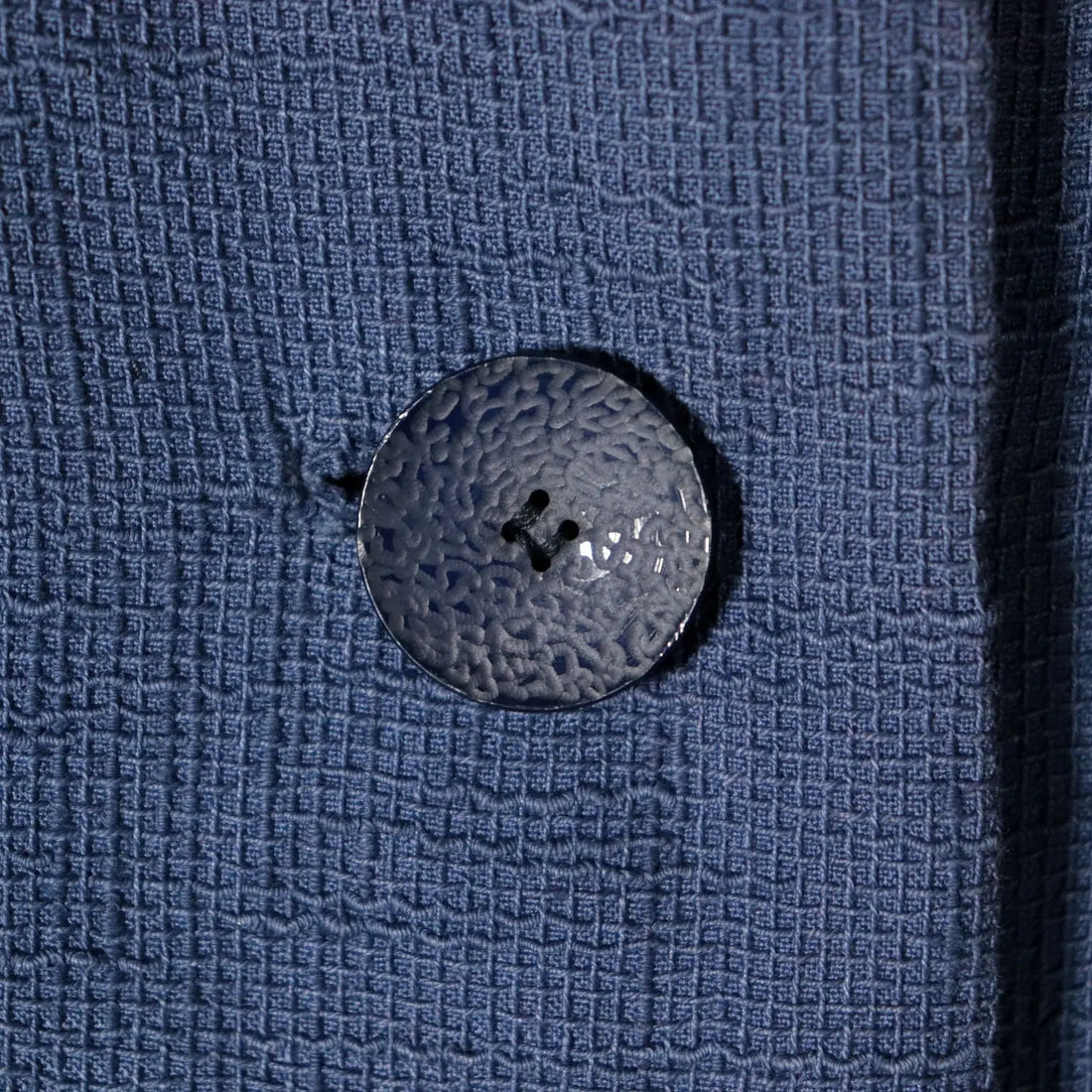 Vintage Blue Coat Fabric Italy 1950s - Size S/M | Clothing & House Linens | Vintage
