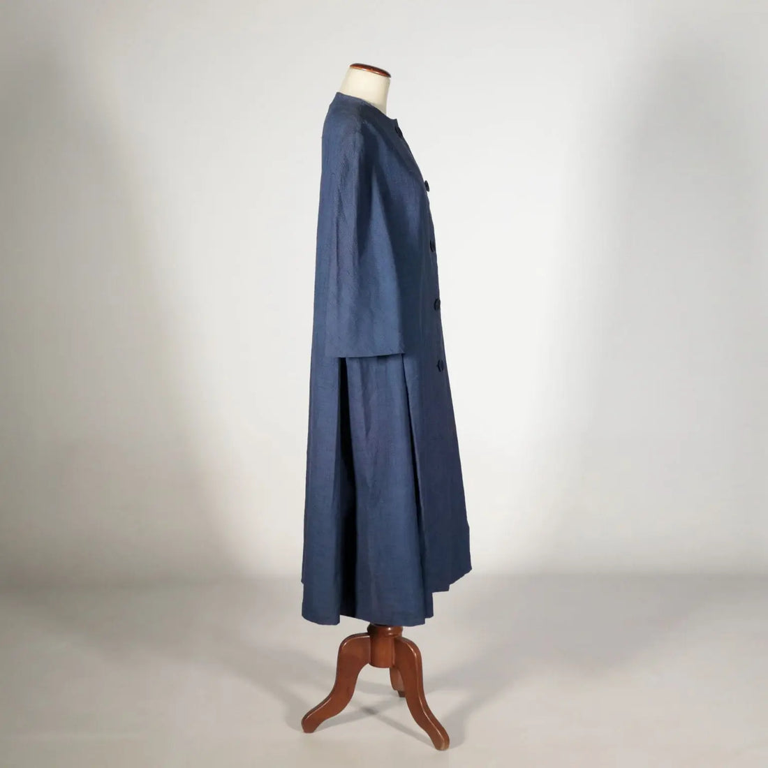 Vintage Blue Coat Fabric Italy 1950s - Size S/M | Clothing & House Linens | Vintage