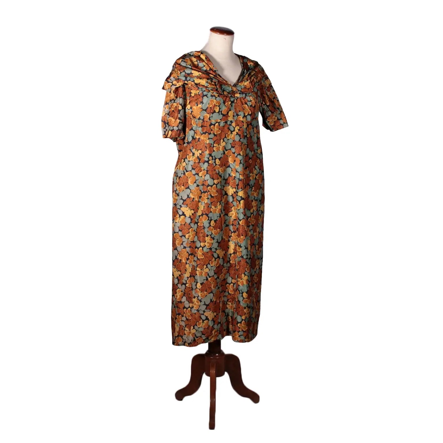 Silk Dress Floral Pattern Vintage 1950s - Size S | Clothing & House Linens | Vintage