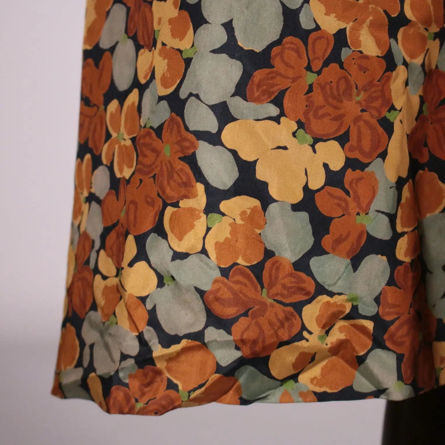 Silk Dress Floral Pattern Vintage 1950s - Size S | Clothing & House Linens | Vintage