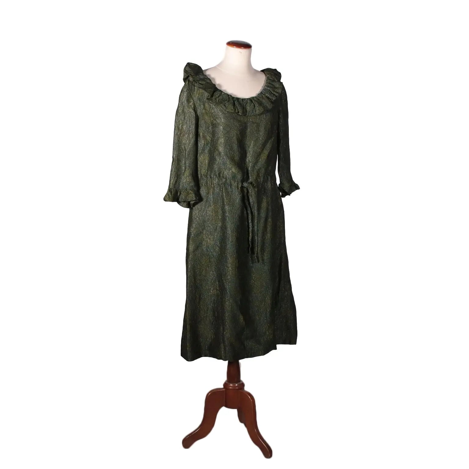 Vintage Dress Jacquard Iridescent Fabric UK Size 8 1950s-1960s | Clothing & House Linens | Vintage
