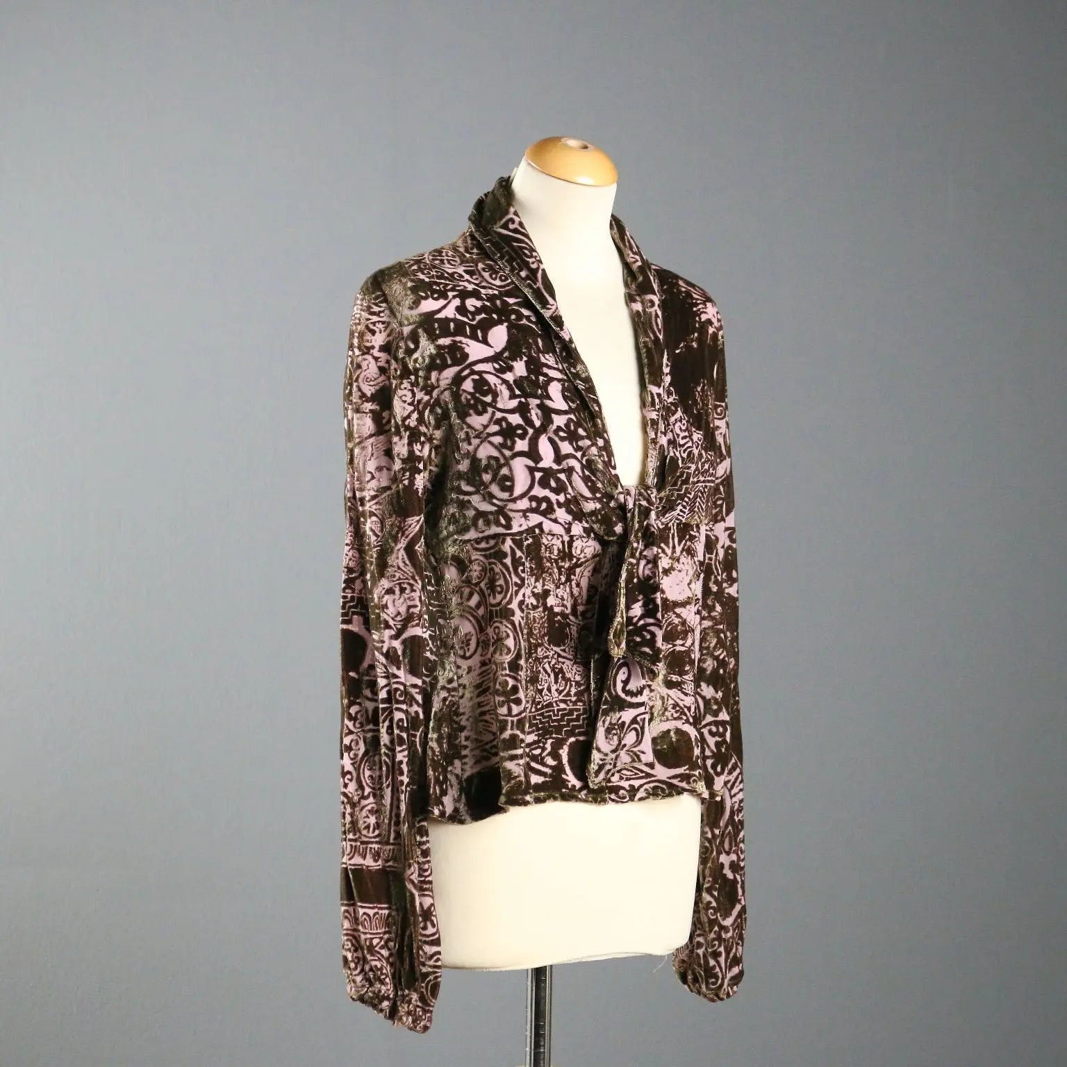 Just Cavalli Blouse Silk Blend UK Size 12 Second Hand Italy
