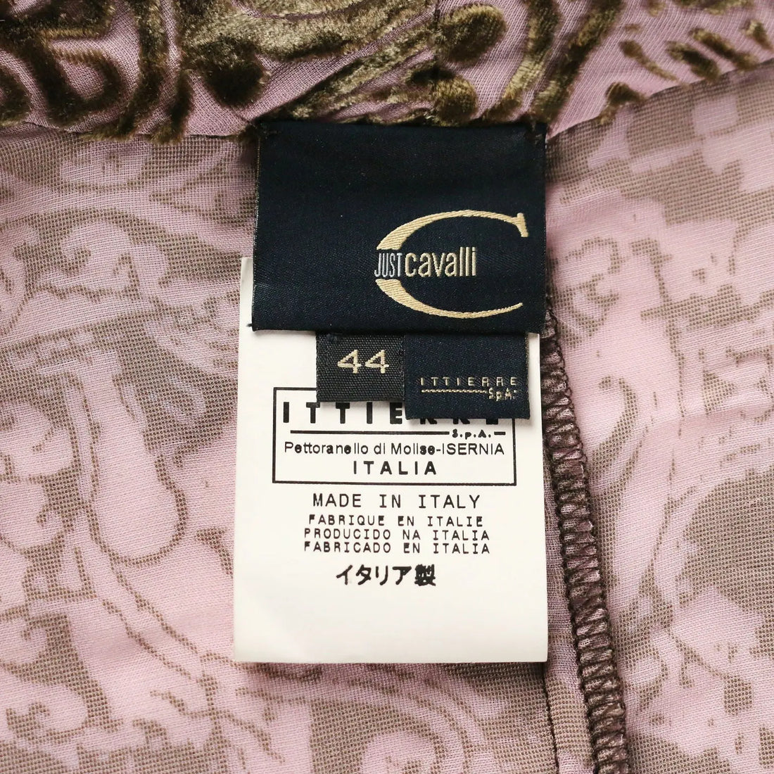Just Cavalli Blouse Silk Blend UK Size 12 Second Hand Italy