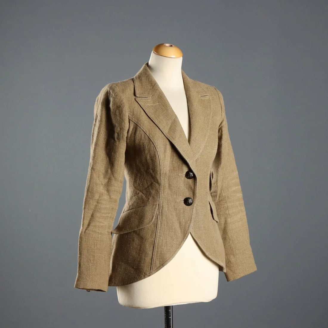 Smythe Single-Breasted Blazer Metal Buttons UK Size 10 Second Hand