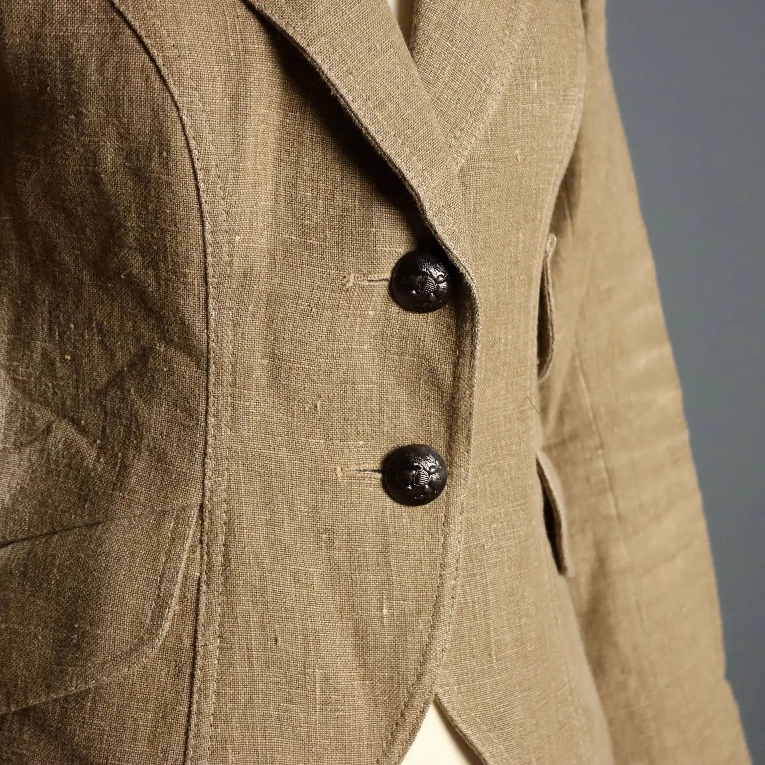 Smythe Single-Breasted Blazer Metal Buttons UK Size 10 Second Hand
