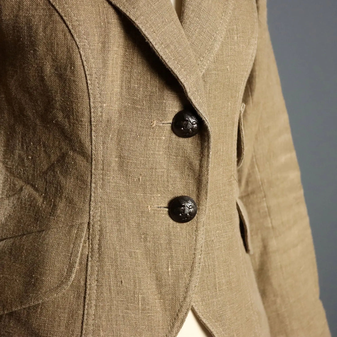 Smythe Single-Breasted Blazer Metal Buttons UK Size 10 Second Hand