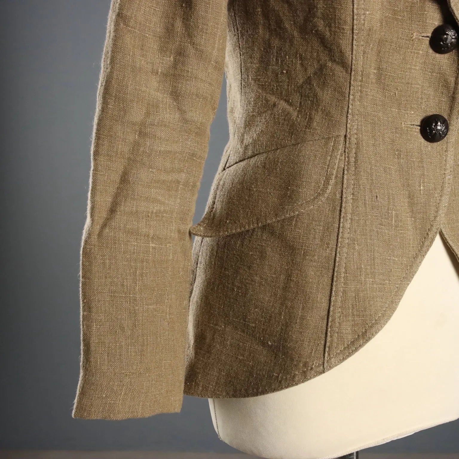 Smythe Single-Breasted Blazer Metal Buttons UK Size 10 Second Hand
