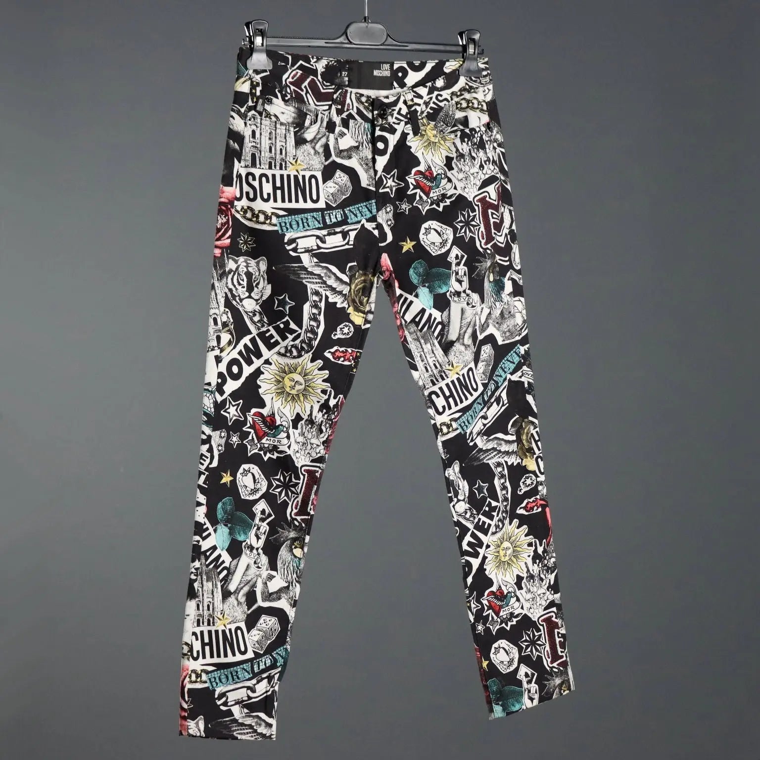 Love Moschino Pants Punk-Pop UK Size 10 Second Hand