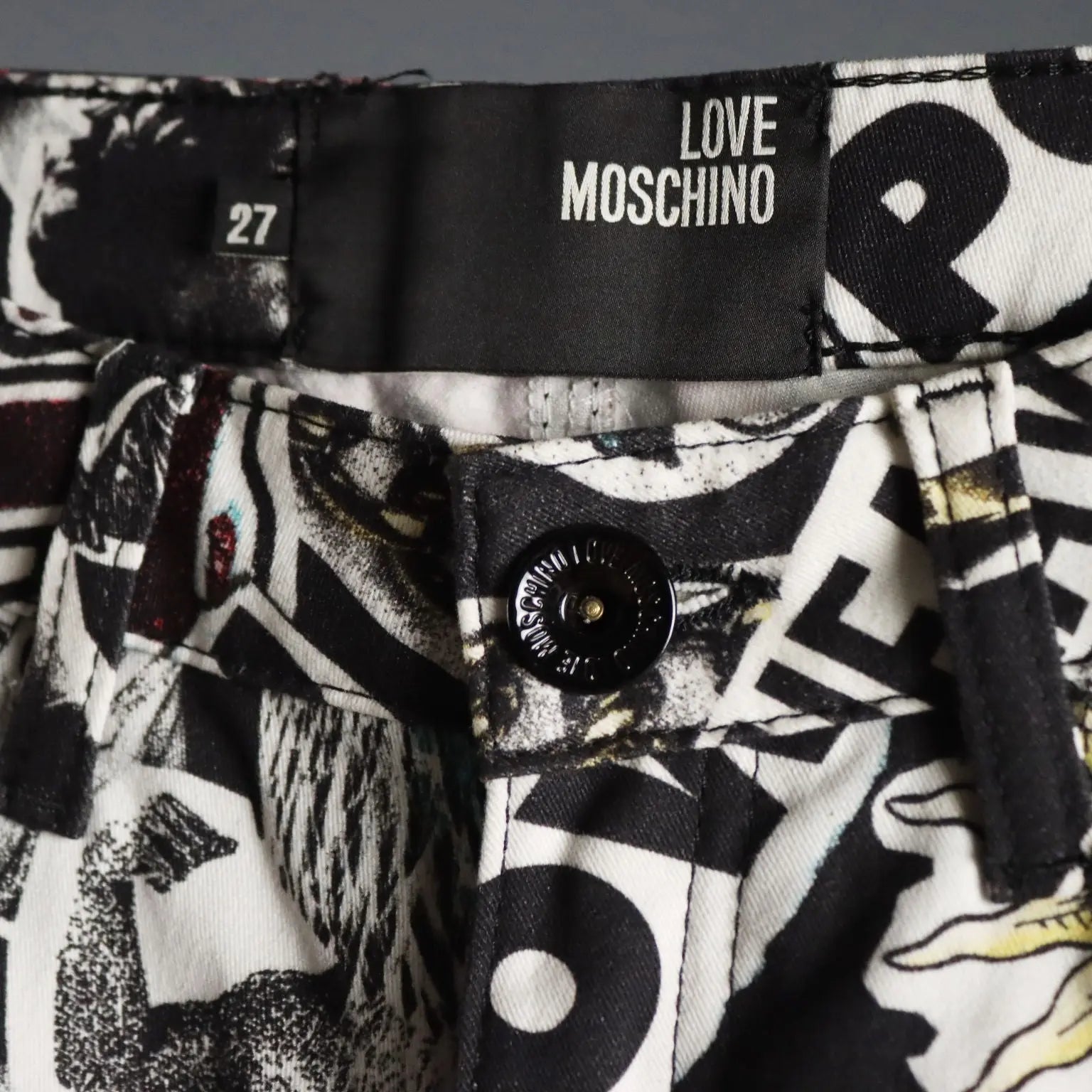 Love Moschino Pants Punk-Pop UK Size 10 Second Hand