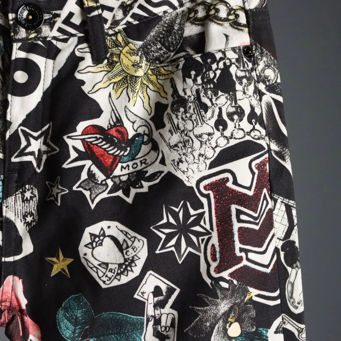 Love Moschino Pants Punk-Pop UK Size 10 Second Hand