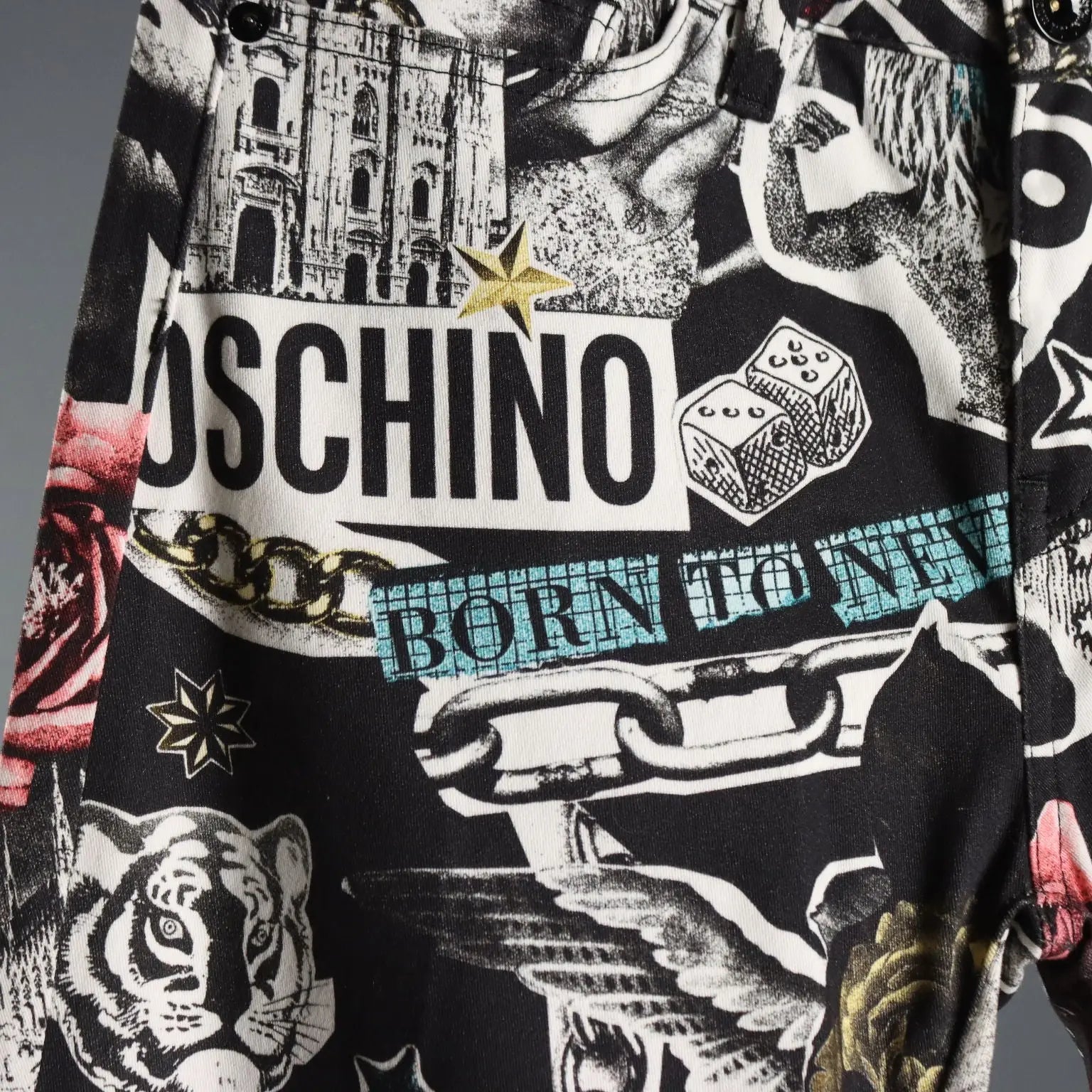 Love Moschino Pants Punk-Pop UK Size 10 Second Hand