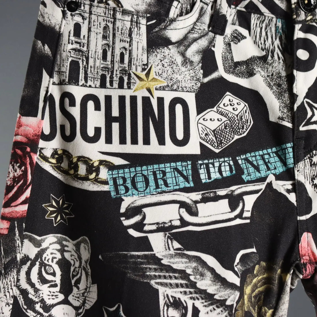 Love Moschino Pants Punk-Pop UK Size 10 Second Hand