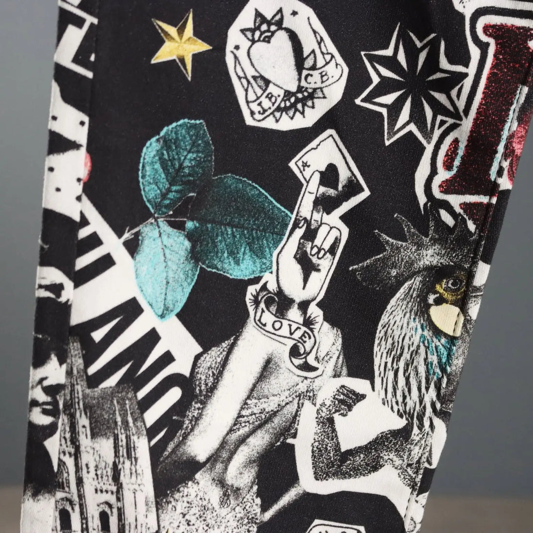 Love Moschino Pants Punk-Pop UK Size 10 Second Hand