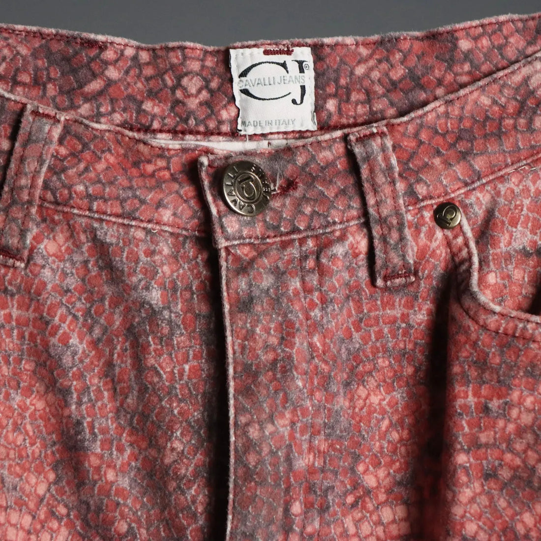 Cavalli Jeans Heavy Cotton Trousers UK Size 12 Second Hand Italy