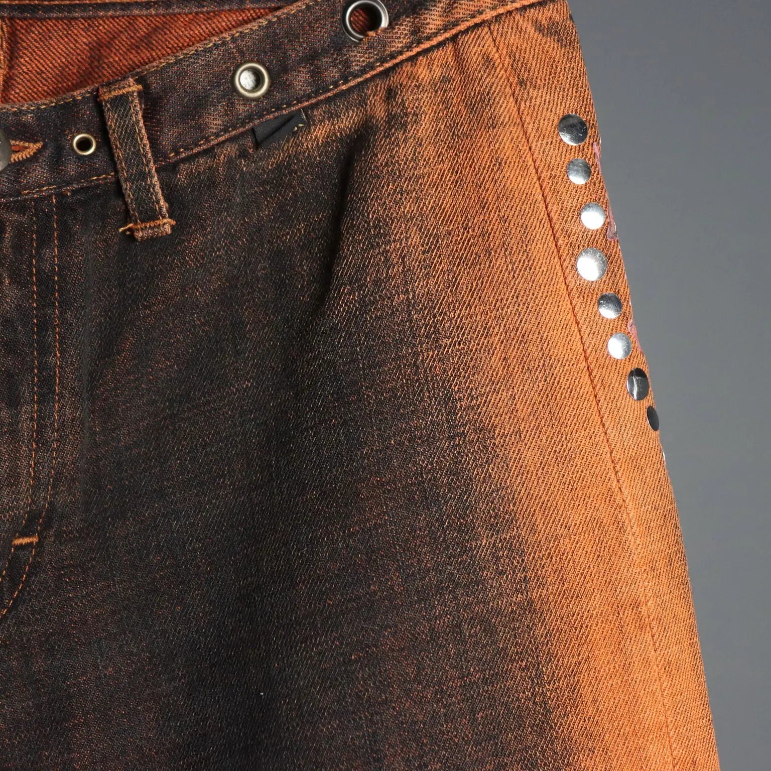 Y2K Just Cavalli Jeans with Gradient and Studs UK Size 10 Second Hand