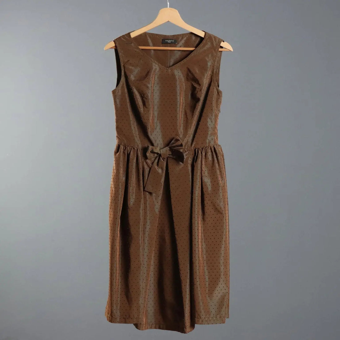 Sonia Fortuna Brown Silk Cocktail Dress UK Size 14 Second Hand