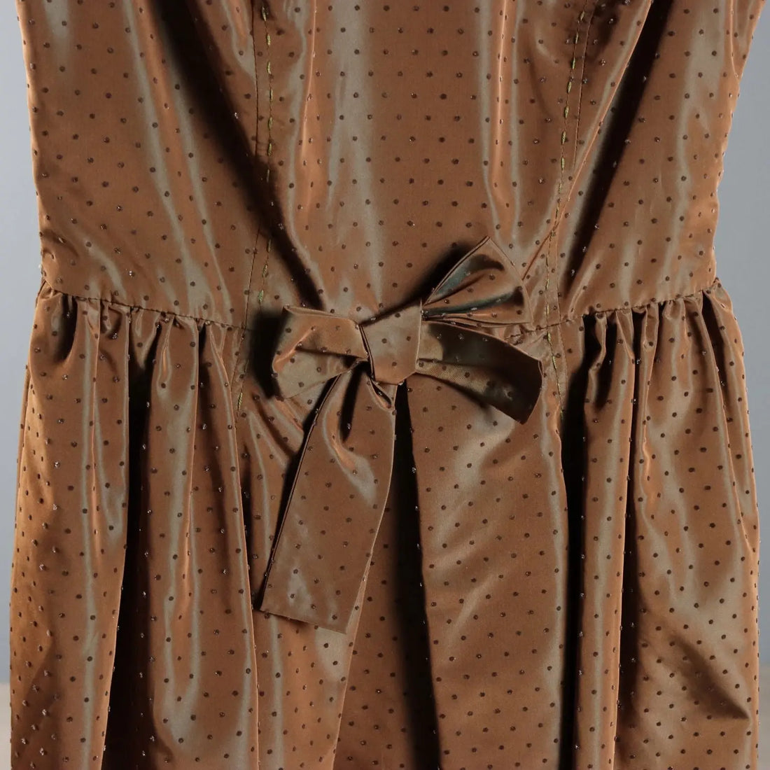 Sonia Fortuna Brown Silk Cocktail Dress UK Size 14 Second Hand