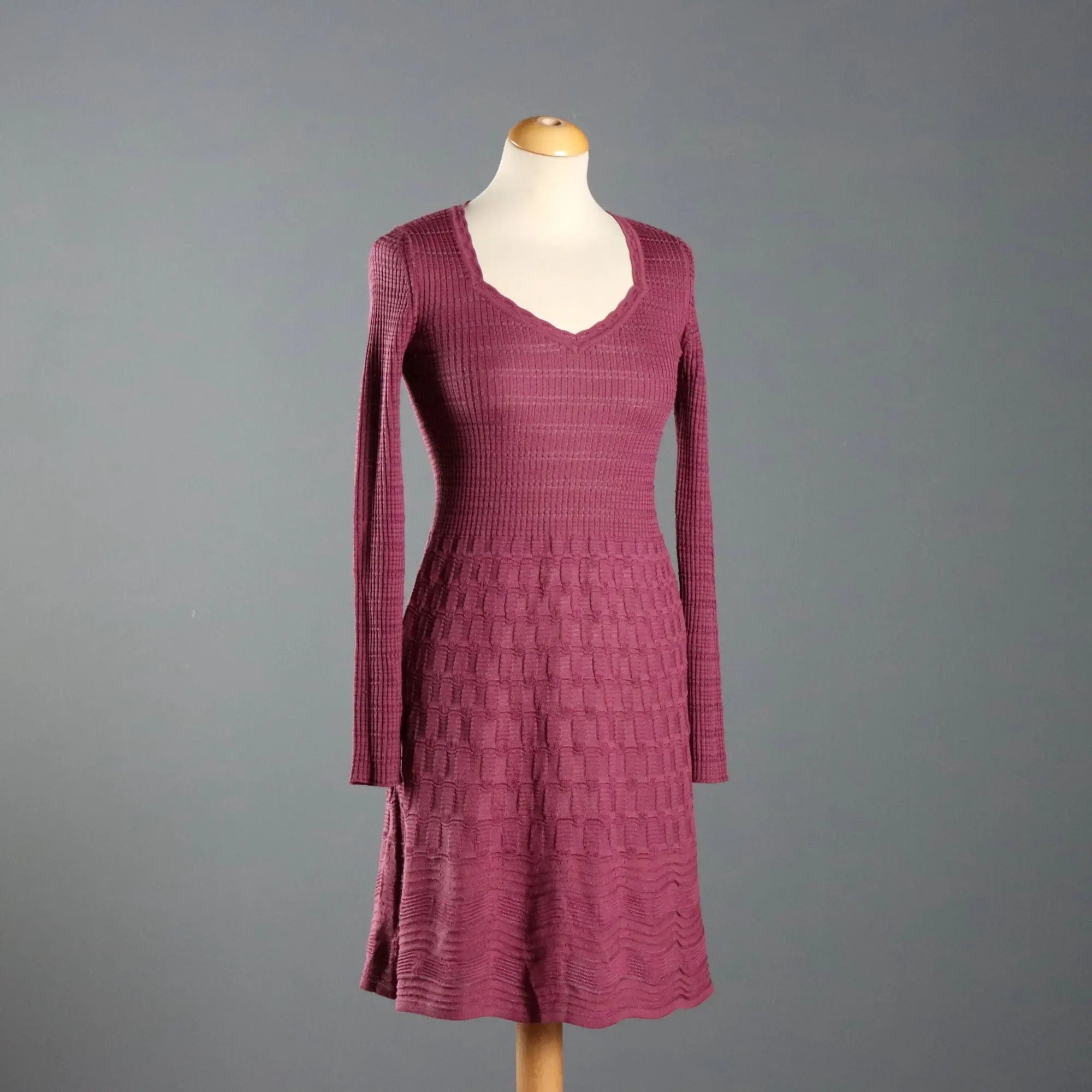 Missoni Dress V-Shaped Cotton UK Size 7 Second Hand Italy