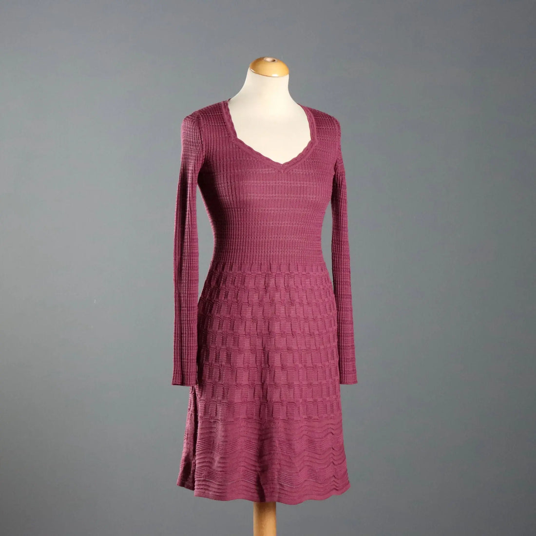 Missoni Dress V-Shaped Cotton UK Size 7 Second Hand Italy