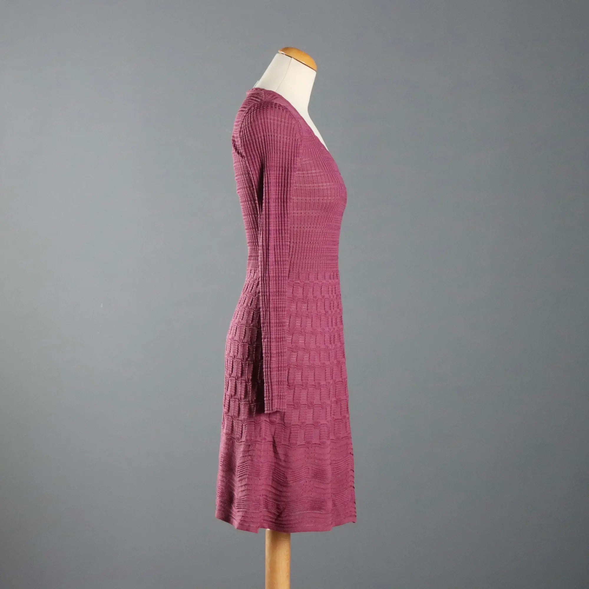 Missoni Dress V-Shaped Cotton UK Size 7 Second Hand Italy
