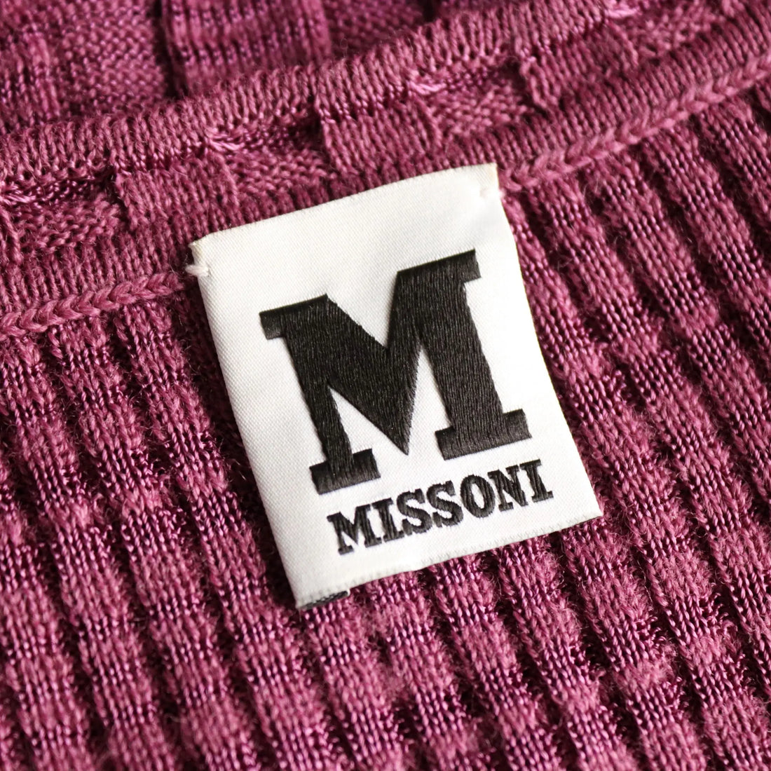 Missoni Dress V-Shaped Cotton UK Size 7 Second Hand Italy