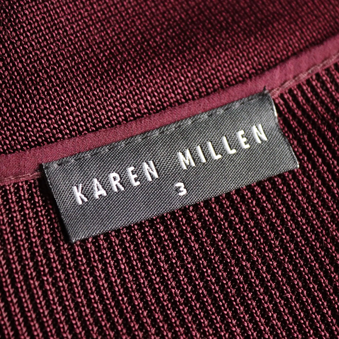Karen Millen Y2K Plum Cardigan Lace and Silk UK Size 12 Second Hand