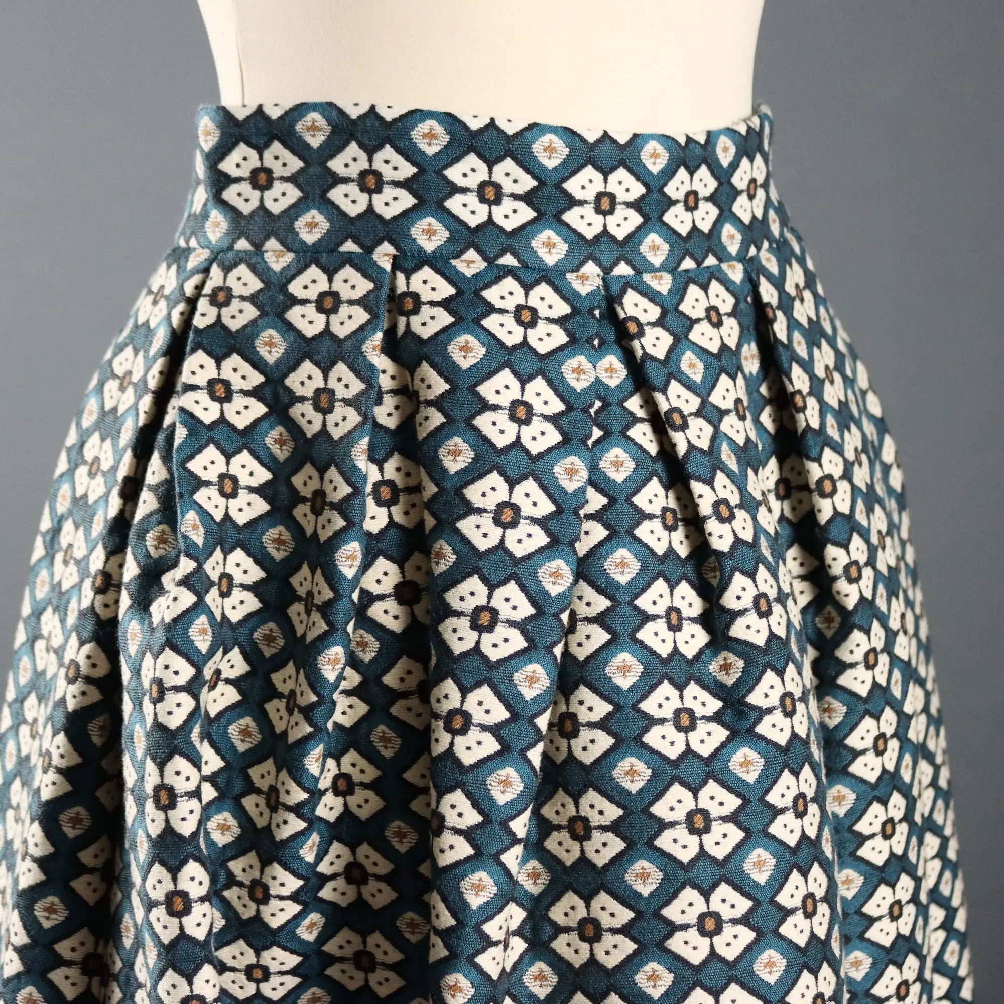 Department 5 Jacquard Midi Skirt Geometric Pattern UK Size 12