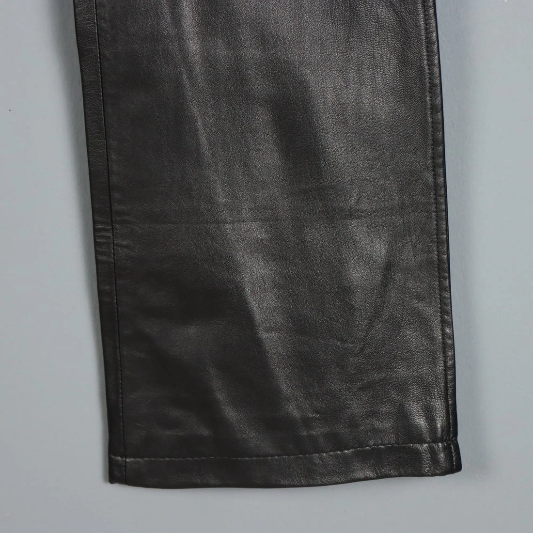 Black Leather Trousers Ferré Jeans UK Size 14 Second Hand