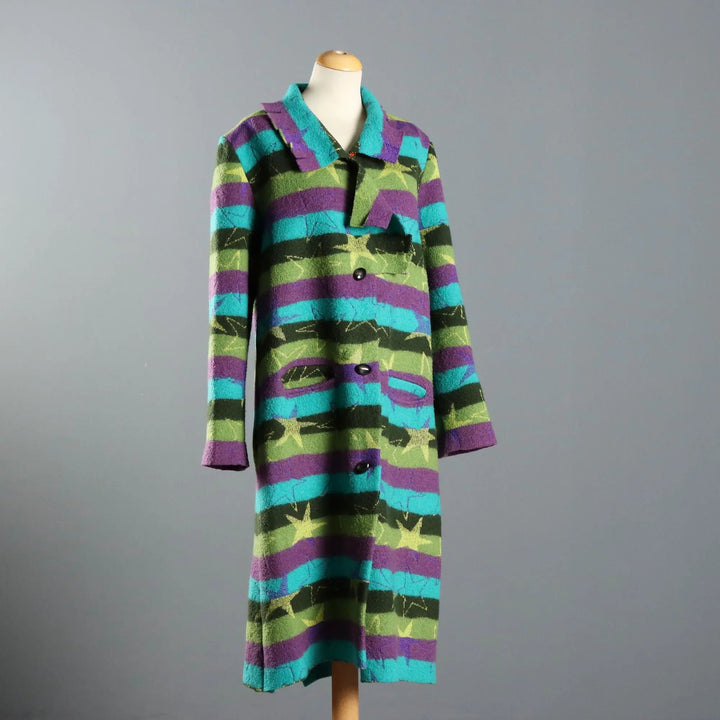 Louise Della Coat Bouclé Wool UK Size 12/14 Second Hand France